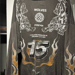 DARC SPORT "Wolves Forever" Zipper Gray Heavyweight Zipper Hoodie
